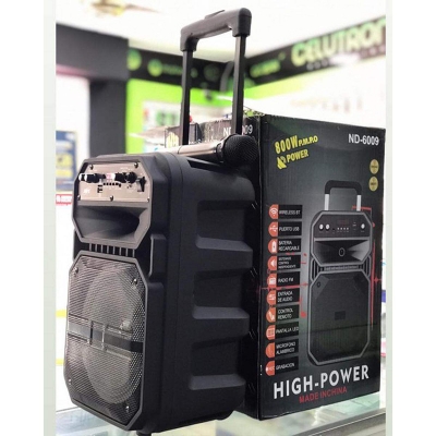 Picture of ND-6009 BT High Quality Sound Trolley Speaker With Wireless Mic, FM, USB & SD Card Slot – Black