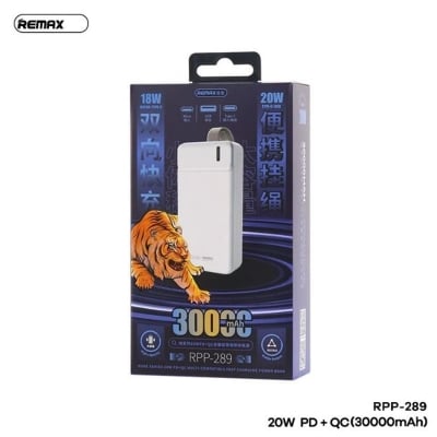 Picture of REMAX RPP-289 20W PD+QC PURE 30000mAh FAST CHARGING POWER BANK - Multicolor