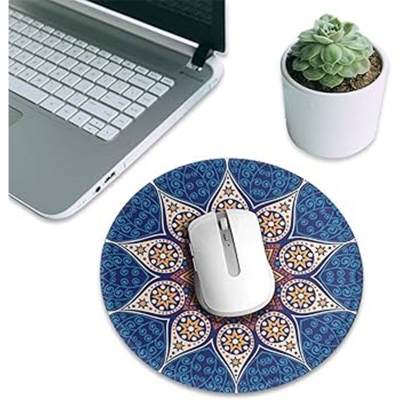 Picture of Mini Slim Wireless Keyboard & Mouse With Round Soft Random Design G7 Mousepad & Handboss Screen Cleaner Combo Pack - Multicolor