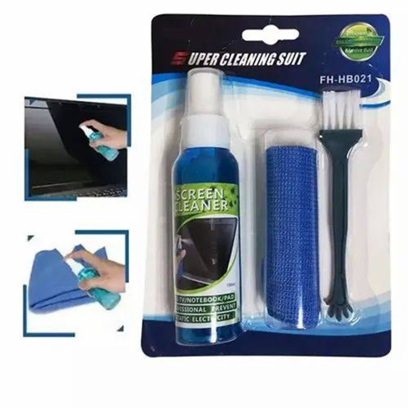 Picture of Mini Slim Wireless Keyboard & Mouse With Round Soft Random Design G7 Mousepad & Handboss Screen Cleaner Combo Pack - Multicolor