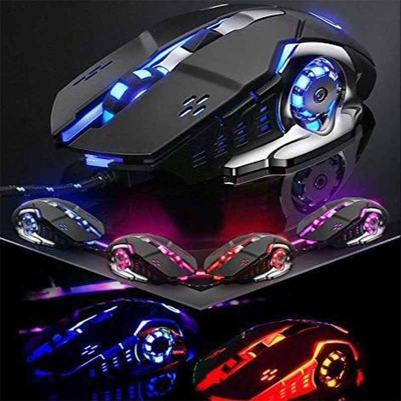 Picture of T9 Optical Gaming Mouse with RGB LED Lights - 3600 DPI - Multicolor
