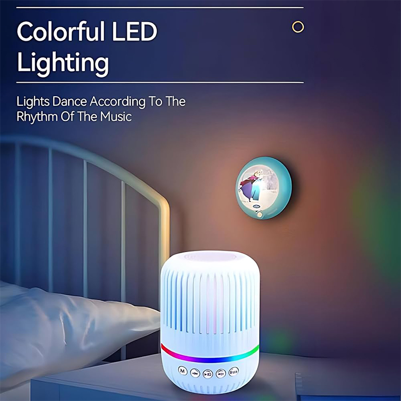 Picture of M4 Portable Bluetooth Speaker with FM Radio, TF Card Support, and LED Lights