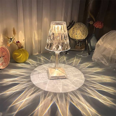 Picture of Diamond Table Lamp with USB Charging | Touch Sensor Atmosphere Light | Premium Home Decor Lamp - Multicolor