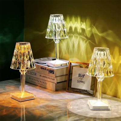 Picture of Diamond Table Lamp with USB Charging | Touch Sensor Atmosphere Light | Premium Home Decor Lamp - Multicolor