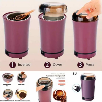 Picture of Mini Electric Grinder for Grains, Coffee Beans, Baby Food, and Seasoning – High-Speed Powder Maker for Home and Kitchen - Multicolor