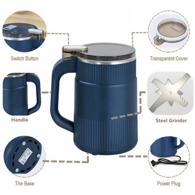 Picture of Electric Coffee Grinder with Stainless Steel Bowl, 350W Motor, and 12-Month Warranty – Ideal for Spices, Nuts, and Grains - Multicolor