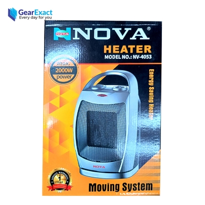 Picture of Nova NV-4053 2000 Watt Portable Electric Room Heater with Adjustable Thermostat, Overheat Protection, and Silent Operation - Multicolor