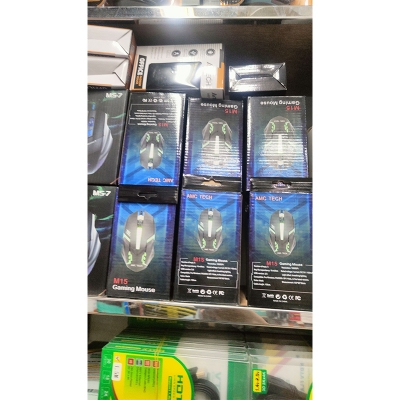 Picture of M15 Wired Gaming Mouse with Adjustable DPI, RGB Lighting, Ergonomic Design, and High Precision Sensor for Gamers - Multicolor
