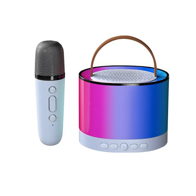 Picture of K52 Wireless Bluetooth Speaker Multifunction with 2 Microphone RGB Portable Music Player Karaoke Machine for Child Home Gift - Multicolor