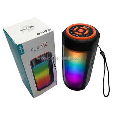 Picture of Flame Light Portable Speaker GTS-1742 with RGB Lighting and High-Quality Sound