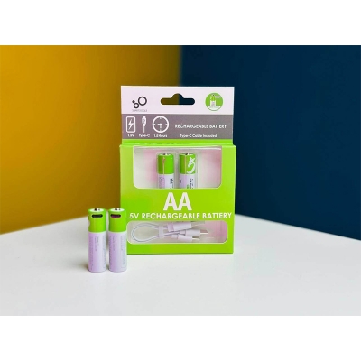 Picture of SmarToools RB20 AA 1.5V 2600mWh Rechargeable Battery ( 2 Pcs Set) - Multicolor