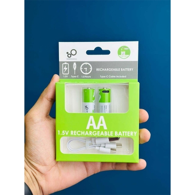 Picture of SmarToools RB20 AA 1.5V 2600mWh Rechargeable Battery ( 2 Pcs Set) - Multicolor