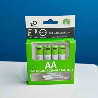 Picture of SmartTools AA 1.5V 2600mWh Rechargeable Battery (4Pcs Set) - Multicolor