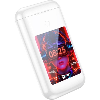 Picture of Carrying Treasure Ear Earbuds Touch Screen Control Open Earbuds Bluetooth Headphones, in-Ear Earphones Built-in Screen Control Noise Cancelling Ear Hooks Earbuds Black - Multicolor