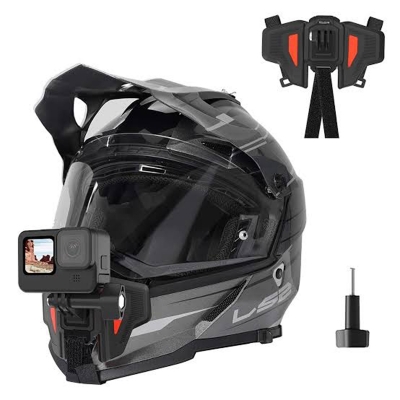 Picture of TELESIN 2nd Generation Motorcycle Helmet Bracket - Action Camera Mount for GoPro Hero 12/11/10/9, Insta360, DJI Osmo - Multicolor