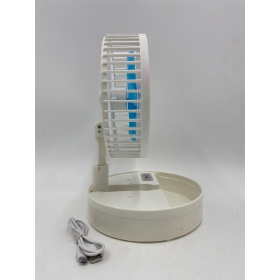 Picture of JR-555 Rechargeable Foldable Fan with Power Bank & LED Light - Multicolor