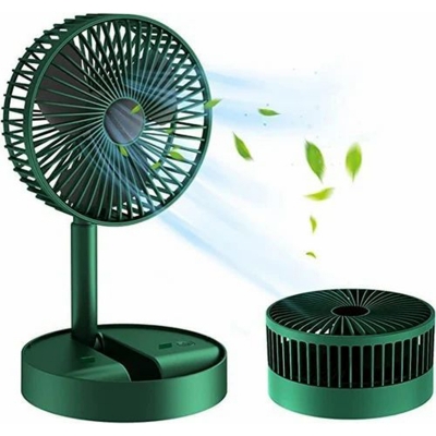 Picture of Folding Storage Net Red Fan with Mobile Phone Stand - Adjustable, Portable & Rechargeable Table Fan - Multicolor