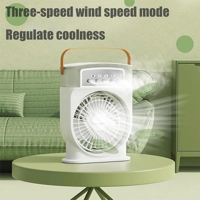 Picture of Mini Portable Cooling Fan - Rechargeable, 3-Speed Airflow, Stylish & Compact Design - Multicolor