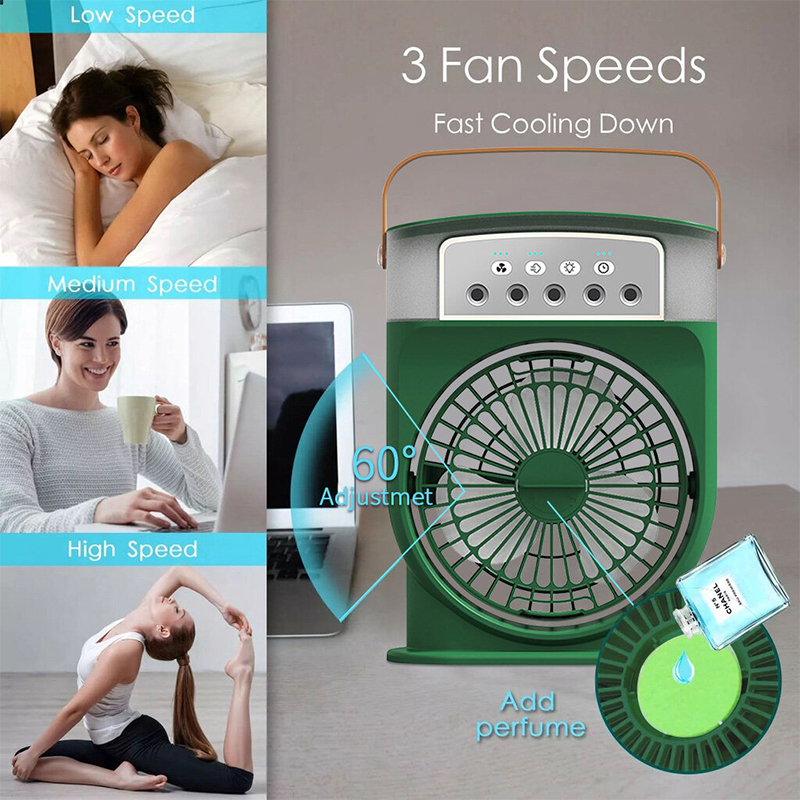 Picture of Mini Portable Cooling Fan - Rechargeable, 3-Speed Airflow, Stylish & Compact Design - Multicolor
