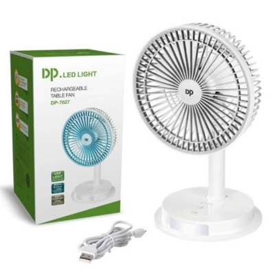Picture of DP-7625 Desktop Portable Rechargeable Fan - 1500mAh Battery, 3-Speed, Multi-Angle Adjustable - Multicolor