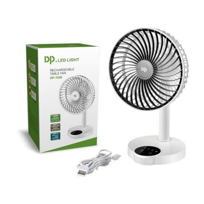 Picture of DP-7625 Desktop Portable Rechargeable Fan - 1500mAh Battery, 3-Speed, Multi-Angle Adjustable - Multicolor