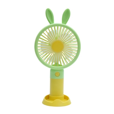 Picture of Cute Cartoon Mini Handheld Fan – USB Rechargeable Portable Fan with Bunny Ears – Silent & Powerful Cooling – Ideal for Home, Office & Travel - Multicolor