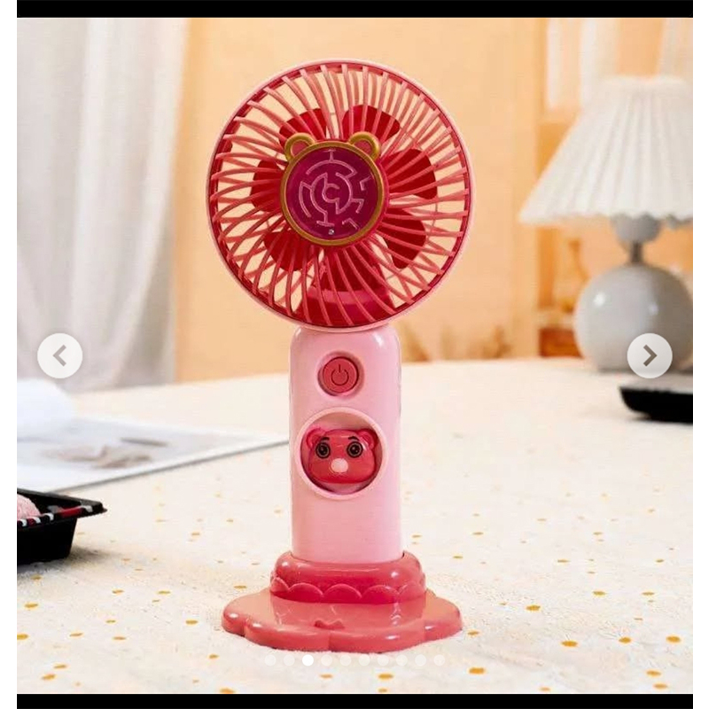 Picture of Portable Maze Hand Fan – USB Rechargeable Mini Fan with Cute Bear Design – Silent & Powerful Cooling – Perfect for Home, Office & Travel - Multicolor