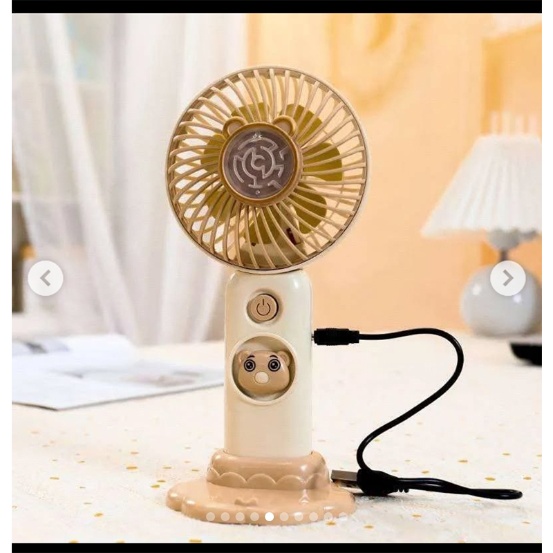 Picture of Portable Maze Hand Fan – USB Rechargeable Mini Fan with Cute Bear Design – Silent & Powerful Cooling – Perfect for Home, Office & Travel - Multicolor