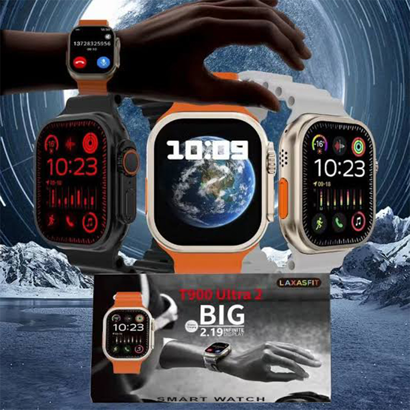 Picture of T900 Ultra 2 Smartwatch – 2.19” Infinite Display, Bluetooth Calling, Fitness Tracker, Wireless Charging, IP67 Waterproof – LAXASFIT - Multicolor