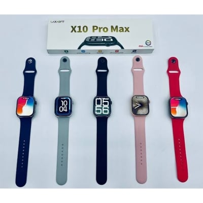 Picture of X10 Pro Max Smartwatch – 1.91” AMOLED Display, Bluetooth Calling, Wireless Charging, AI Voice Assistant, Fitness & Health Tracking – 10th Anniversary Edition - Multicolor