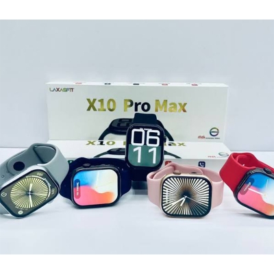 Picture of X10 Pro Max Smartwatch – 1.91” AMOLED Display, Bluetooth Calling, Wireless Charging, AI Voice Assistant, Fitness & Health Tracking – 10th Anniversary Edition - Multicolor