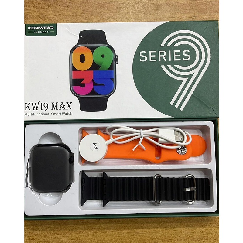 Picture of KW19 max 2.5D Curve Infinity Full HD IPS Display multicoloured double strap apple watch Series 9 - Multicolor