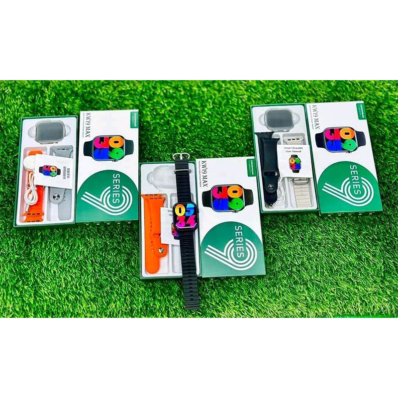 Picture of KW19 max 2.5D Curve Infinity Full HD IPS Display multicoloured double strap apple watch Series 9 - Multicolor