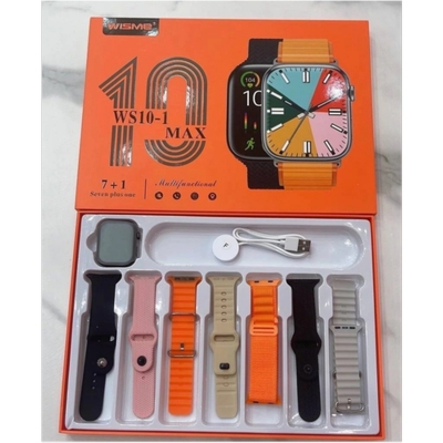 Picture of WISME WS10-1 MAX Smart Watch ⌚ | 7+1 Strap Combo 🎨 | HD Display | Bluetooth Calling 📞 | Fitness & Health Tracker 🏃‍♂️ | Multifunctional - Multicolor