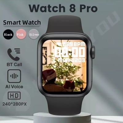 Picture of Smart Watch 8 Pro - High-Performance Fitness & Lifestyle Smartwatch ⌚ | HD Display | Bluetooth Calling | Sports & Health Tracking - Multicolor