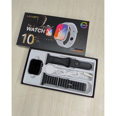 Picture of LAXASIT WATCH X 10th Anniversary Edition AMOLED Smartwatch – Premium Fitness Tracker ⌚🎉 (With 2 Straps) - Multicolor