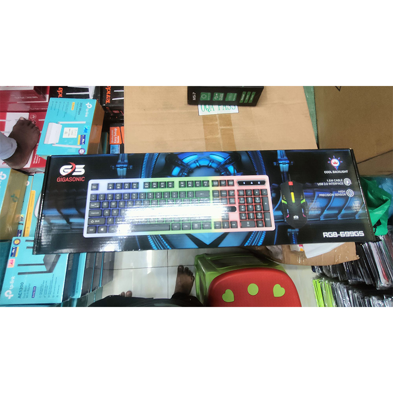 Picture of Gigasonic RGB-699GS Luminous Gaming Keyboard & Mouse Combo – RGB Backlight, High Precision Sensor, USB 2.0, 1.5M Cable 🎮💻 - Multicolor