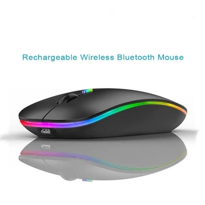 Picture of DELL W10 Rechargeable Wireless Mouse – Ultra-Slim Design 🎨 | 2.4GHz Wireless 📶 | Bluetooth Connectivity 🔗 | RGB LED Lights ✨ | 4 Buttons 🖱 | Long Battery Life 🔋 - Multicolor