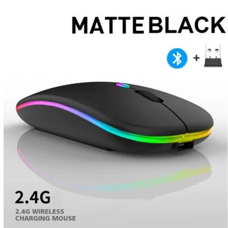 Picture of DELL W10 Rechargeable Wireless Mouse – Ultra-Slim Design 🎨 | 2.4GHz Wireless 📶 | Bluetooth Connectivity 🔗 | RGB LED Lights ✨ | 4 Buttons 🖱 | Long Battery Life 🔋 - Multicolor