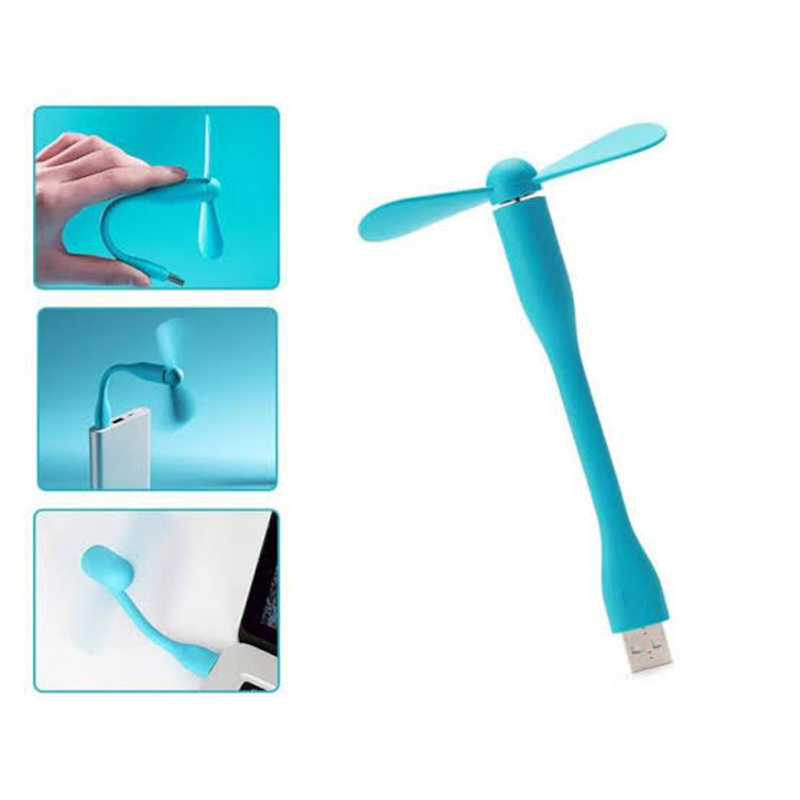 Picture of Mini Power Bank 1500mAh + USB Fan + USB LED Light Combo Pack | Portable Charger | Emergency Light | Silent Cooling Fan | Travel-Friendly | For Mobile, Laptop & More - Multicolor
