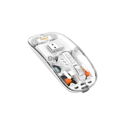 Picture of Aptech W68 Rechargeable Wireless Mouse – 2.4GHz + Type-C – Transparent Body – Silent Click – High Precision DPI – For Laptop, PC, Mac - Multicolor