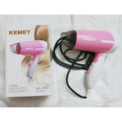 Picture of KEMEY KM-6830 800W Compact Foldable Hair Dryer for Women – Negative Ion Technology, Mini Travel-Friendly Design - Multicolor