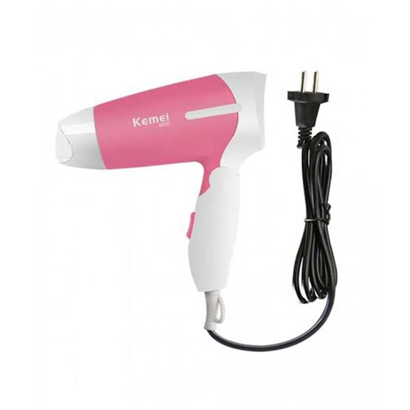 Picture of KEMEY KM-6830 800W Compact Foldable Hair Dryer for Women – Negative Ion Technology, Mini Travel-Friendly Design - Multicolor