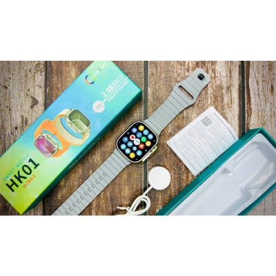Picture of HK01 Ultra 2 Smart Watch - 2.08" AMOLED Display - Wireless Charging - Heart Rate, Fitness Tracking - With Extra Strap - Compatible with Android & iOS - Multicolor