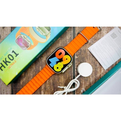 Picture of HK01 Ultra 2 Smart Watch - 2.08" AMOLED Display - Wireless Charging - Heart Rate, Fitness Tracking - With Extra Strap - Compatible with Android & iOS - Multicolor