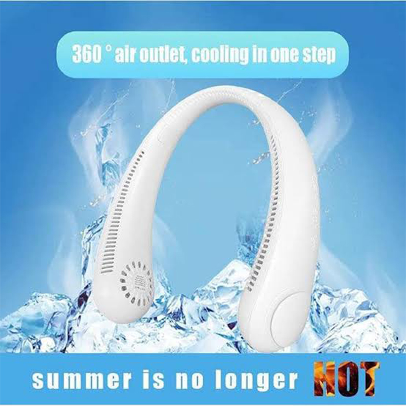 Picture of Vaneless Hanging Neck Fan – Rechargeable Portable Neck Fan for Outdoor & Indoor Use – Hands-Free Personal Cooling Device with 3-Speed Airflow – Lightweight & Quiet Design ❄️️🌀