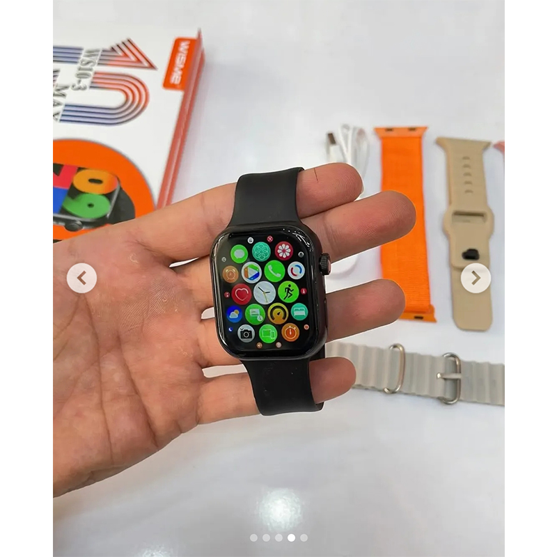 Picture of Wisme WS10-3 Max Smart Watch ⌚ | 3 Premium Straps Included 🎽 | Rugged Design | Bluetooth Calling 📞 | Fitness & Health Tracker ❤️ | HD Display 🌈 | Magnetic Charging ⚡ - Multicolor