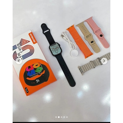 Picture of Wisme WS10-3 Max Smart Watch ⌚ | 3 Premium Straps Included 🎽 | Rugged Design | Bluetooth Calling 📞 | Fitness & Health Tracker ❤️ | HD Display 🌈 | Magnetic Charging ⚡ - Multicolor