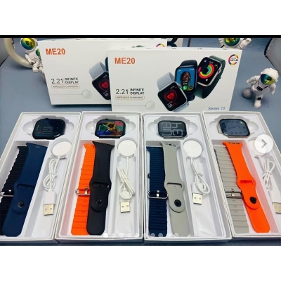 Picture of ME20 Smart Watch ⌚ | 2.21” Infinite Display 🌈 | Bluetooth Call & Fitness Tracking ❤️ | Wireless Charging ⚡ | Dual Strap Combo 🎁 | Series 10 Inspired - Multicolor