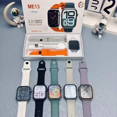 Picture of ME13 Smart Watch ⌚ | 2.21” Infinite Display 🌈 | Wireless Charging ⚡ | Fitness Tracker ❤️ | 2 Straps Included 🎽 | Series 10 Look ✨ - Multicolor